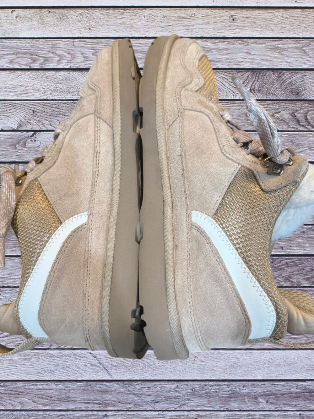 UGG Lowmel Sneakers Sand Tan Chunky Viral Suede Ankle Booties Size Hack 7.5 / 8 - Picture 8 of 16